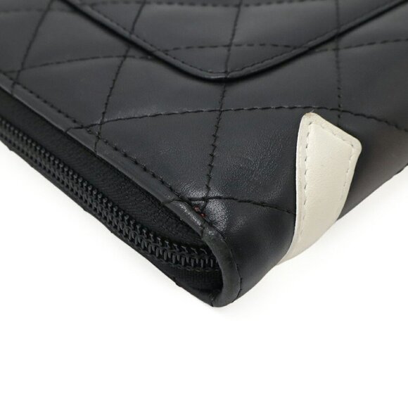 CHANEL Black Leather Logo Wallet - Picture 4 of 10